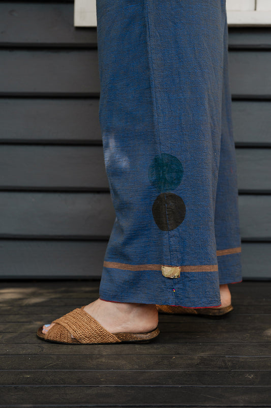 Lotus Veda Heathens handloom cotton pants - blue