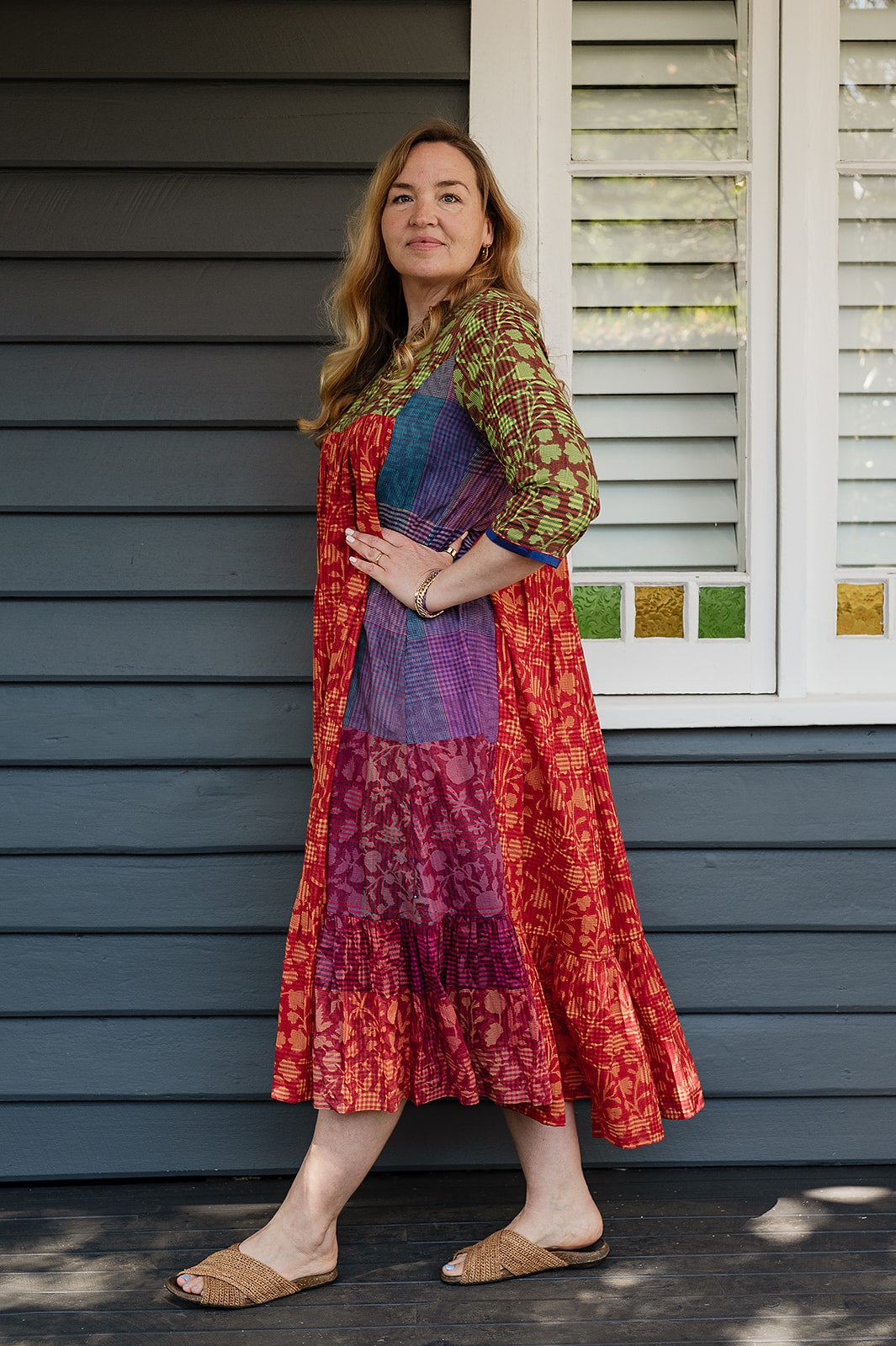 Lotus Veda Desire dress - purple check