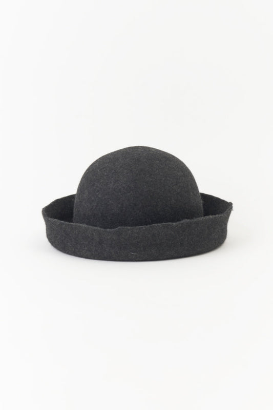 Parcnique PCNQ made in Japan Juran hat in black wool felt.