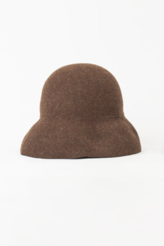 Parcnique PCNQ made in Japan Juran hat in dark brown wool felt.