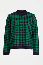 Load image into Gallery viewer, Elk the label Leira sweater in navy and green spot metallic knit.