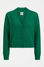 Load image into Gallery viewer, Elk bright Milan green alpaca wool blend button up v-neck cardigan.