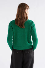 Load image into Gallery viewer, Elk bright Milan green alpaca wool blend button up v-neck cardigan.