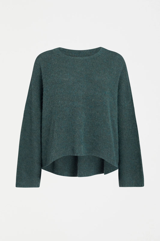 Elk Agna sweater in sea moss green.