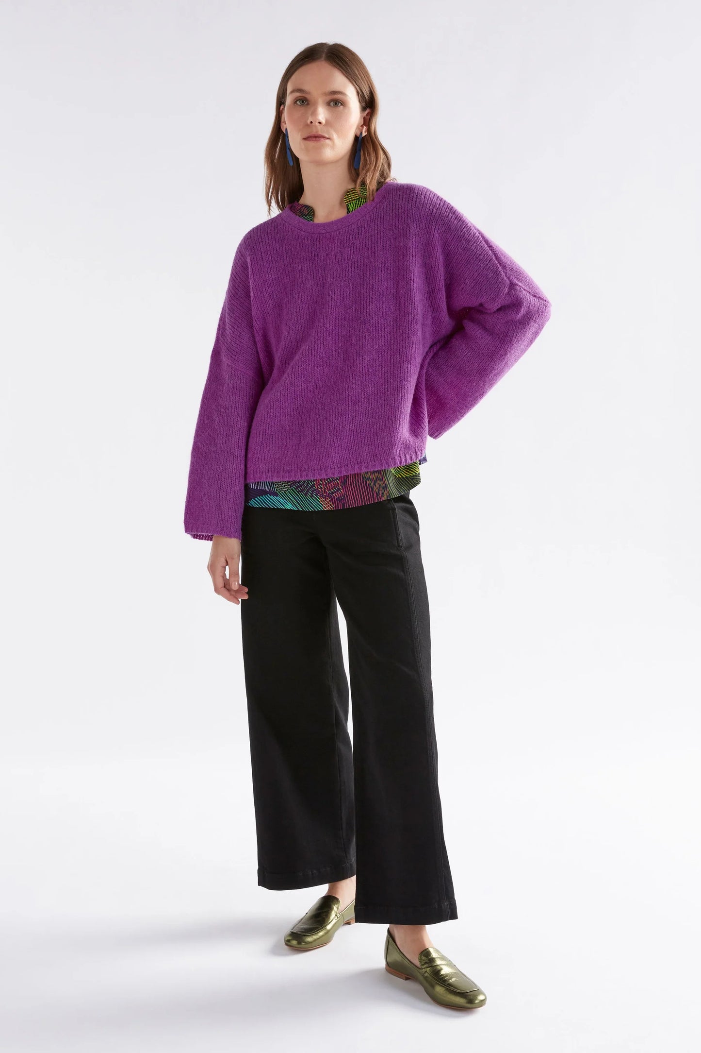 Elk Agna sweater in pink berry.