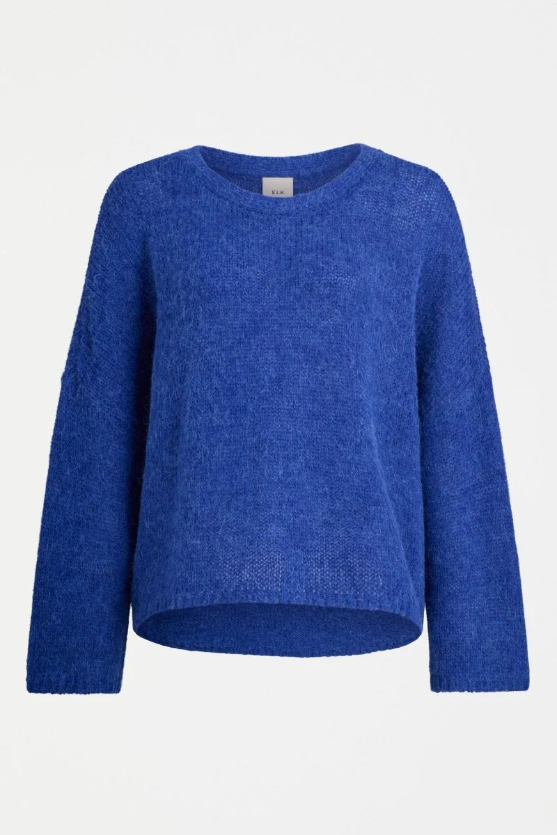 Elk Agna cobalt blue alpaca blend sweater.