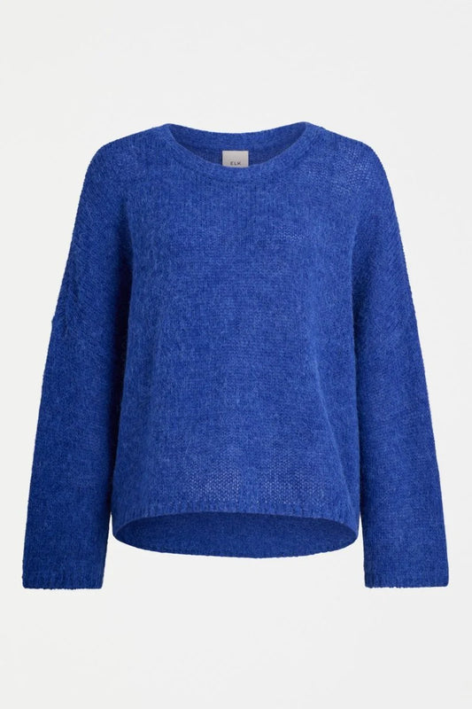 Elk Agna cobalt blue alpaca blend sweater.
