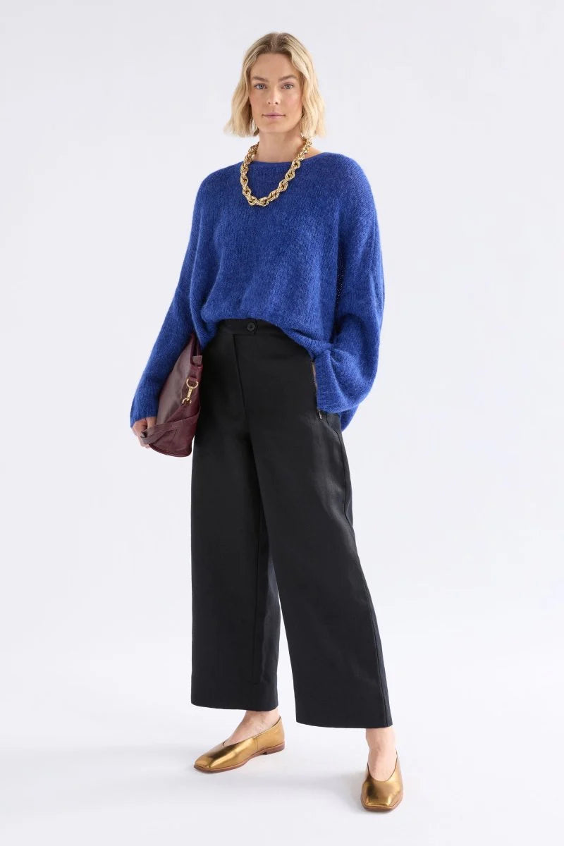 Elk Agna cobalt blue alpaca blend sweater.