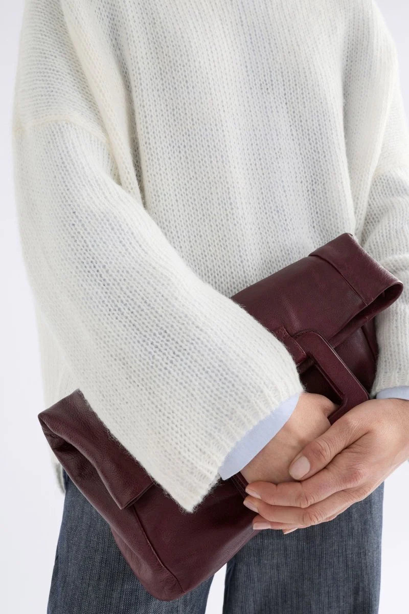 Elk Agna alpaca blend sweater in off white.