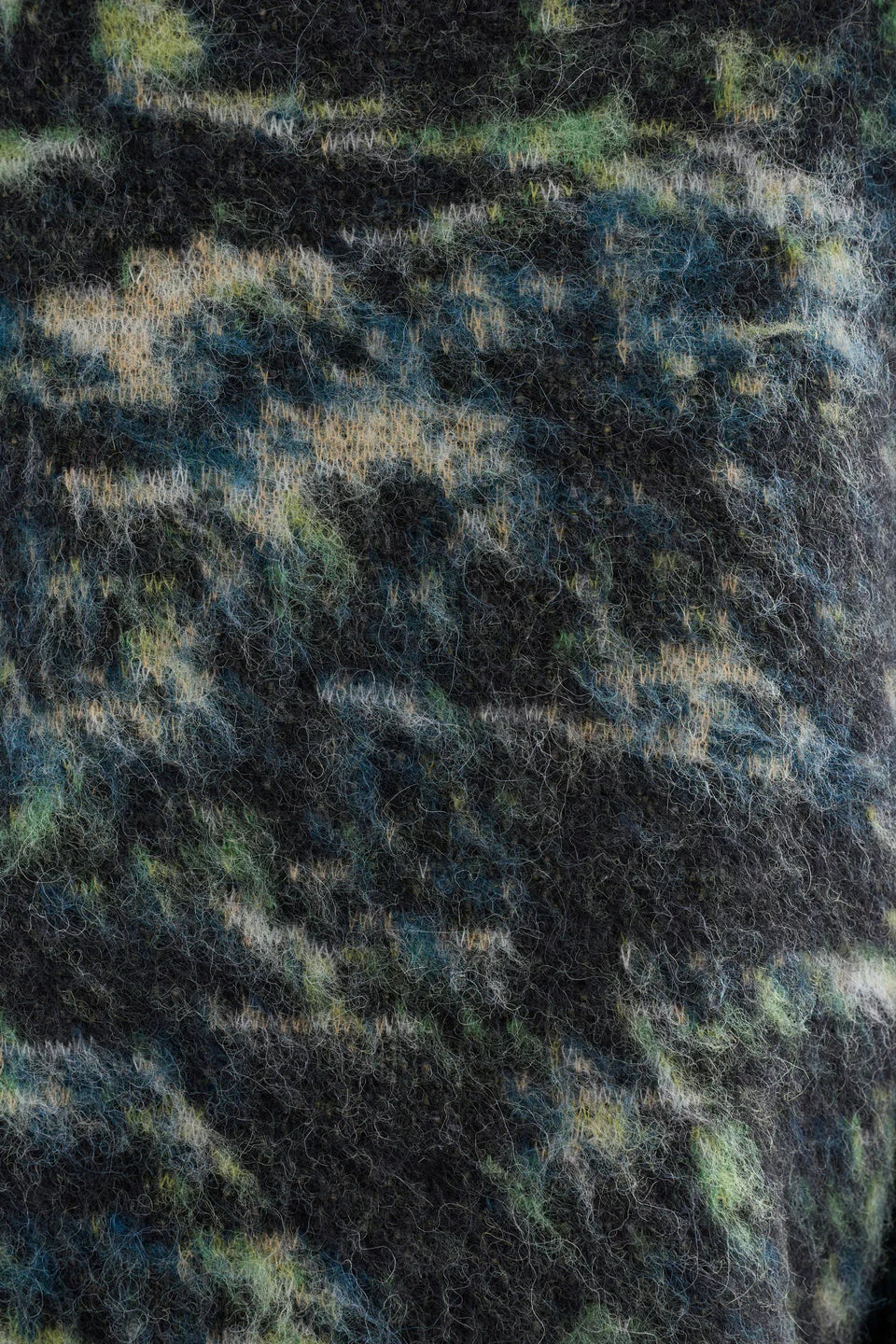 Elk Kallio camouflage-patterned oversized alpaca blend sweater.