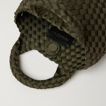 Load image into Gallery viewer, Andreina handwoven Lupe cross body bag in army green.