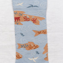 Load image into Gallery viewer, Bonne Maison cotton socks sky blue with tiny floating islands.
