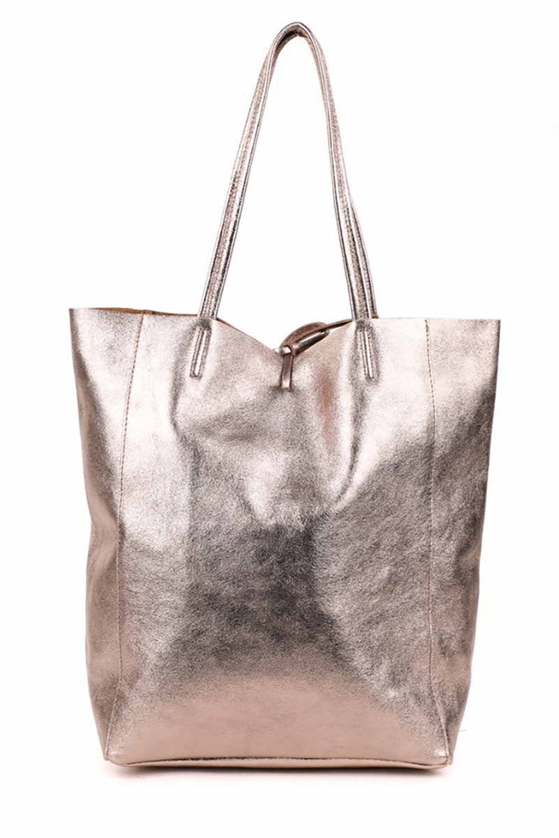 Maison Fanli large tote bag - metallic champagne – juniperhearth