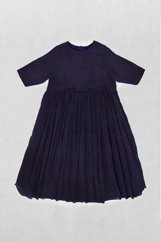 Maku Zibaa dress, crushed home spun indigo cotton.