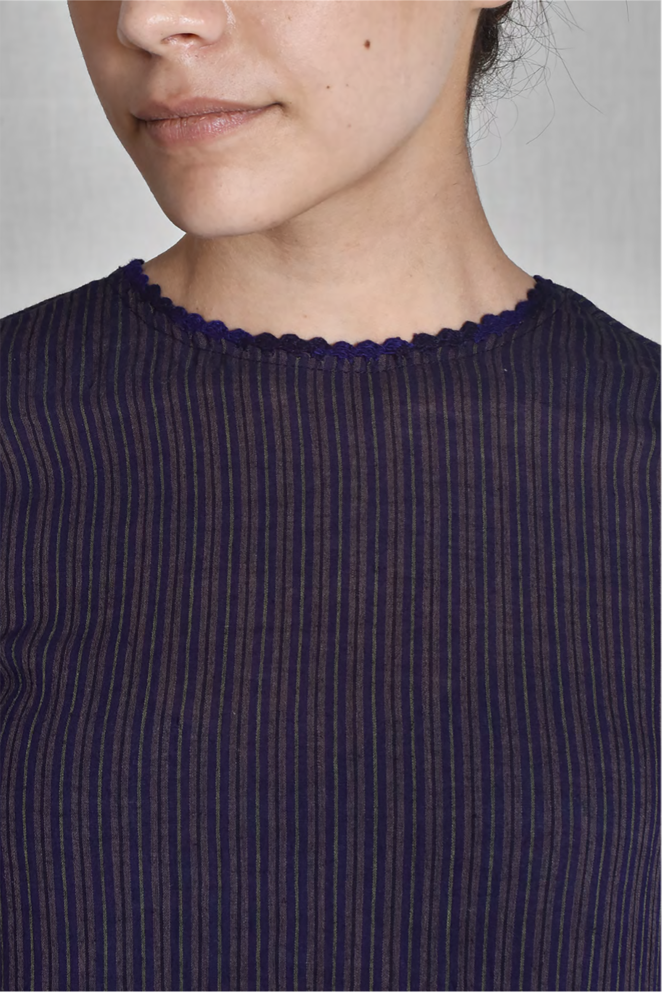 Maku Zibaa dress, crushed home spun indigo cotton.