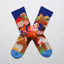 Load image into Gallery viewer, Bonne Maison colourful Matisse crowd cotton socks.