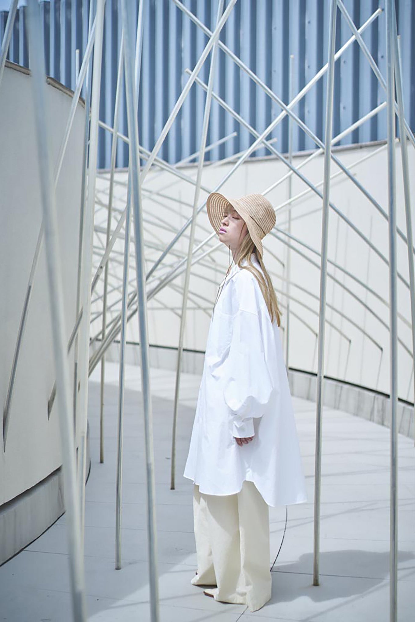 Parcnique PCNQ Pop hat cotton and abaca fibre made in Japan natural colour.