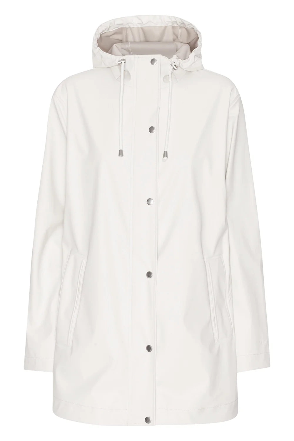 Ilse Jacobsen lightweight rain Rain228 jacket in milk crème.