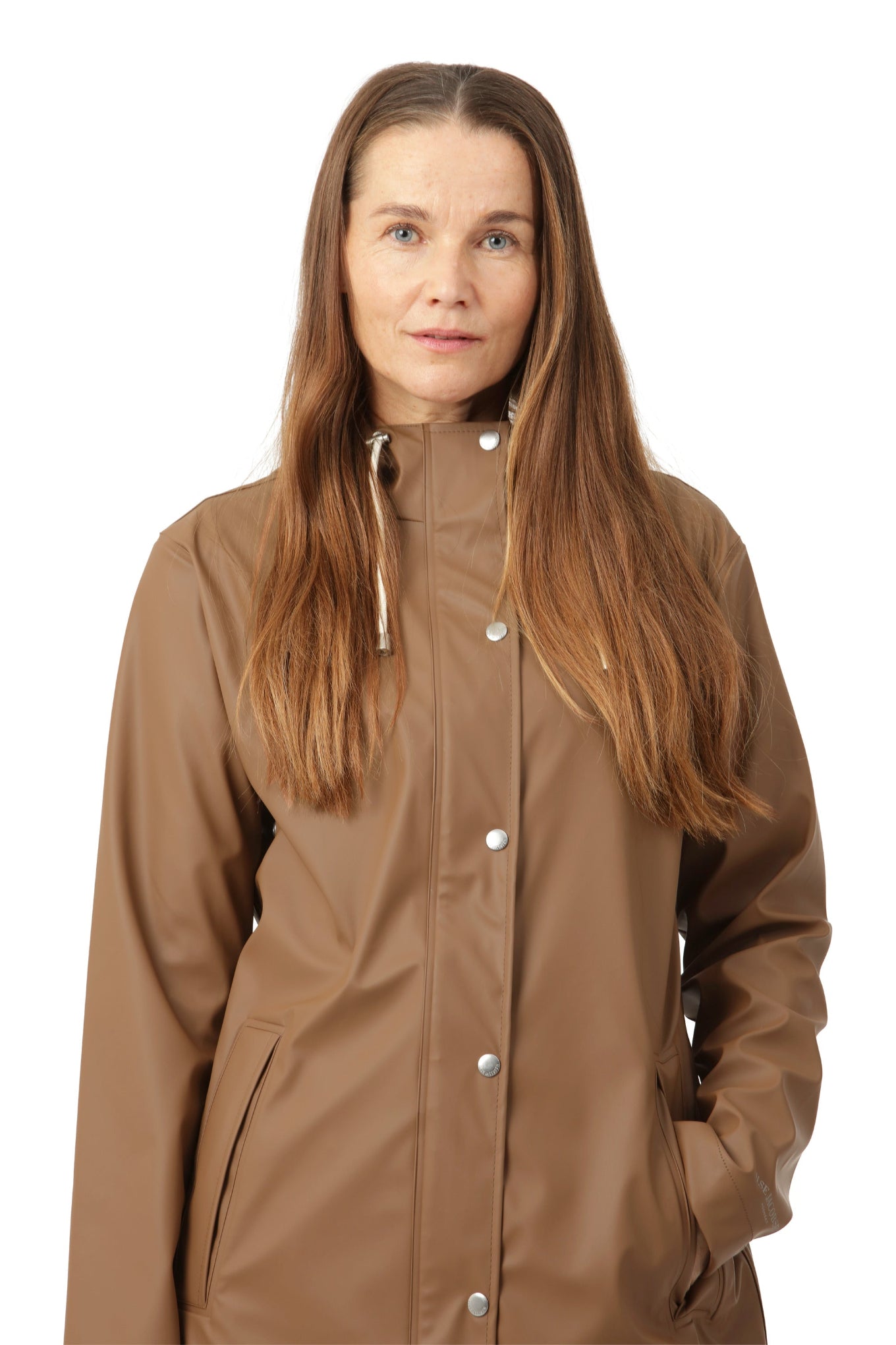 Ilse Jacobsen RAIN228 Light rain jacket in acorn tan brown.