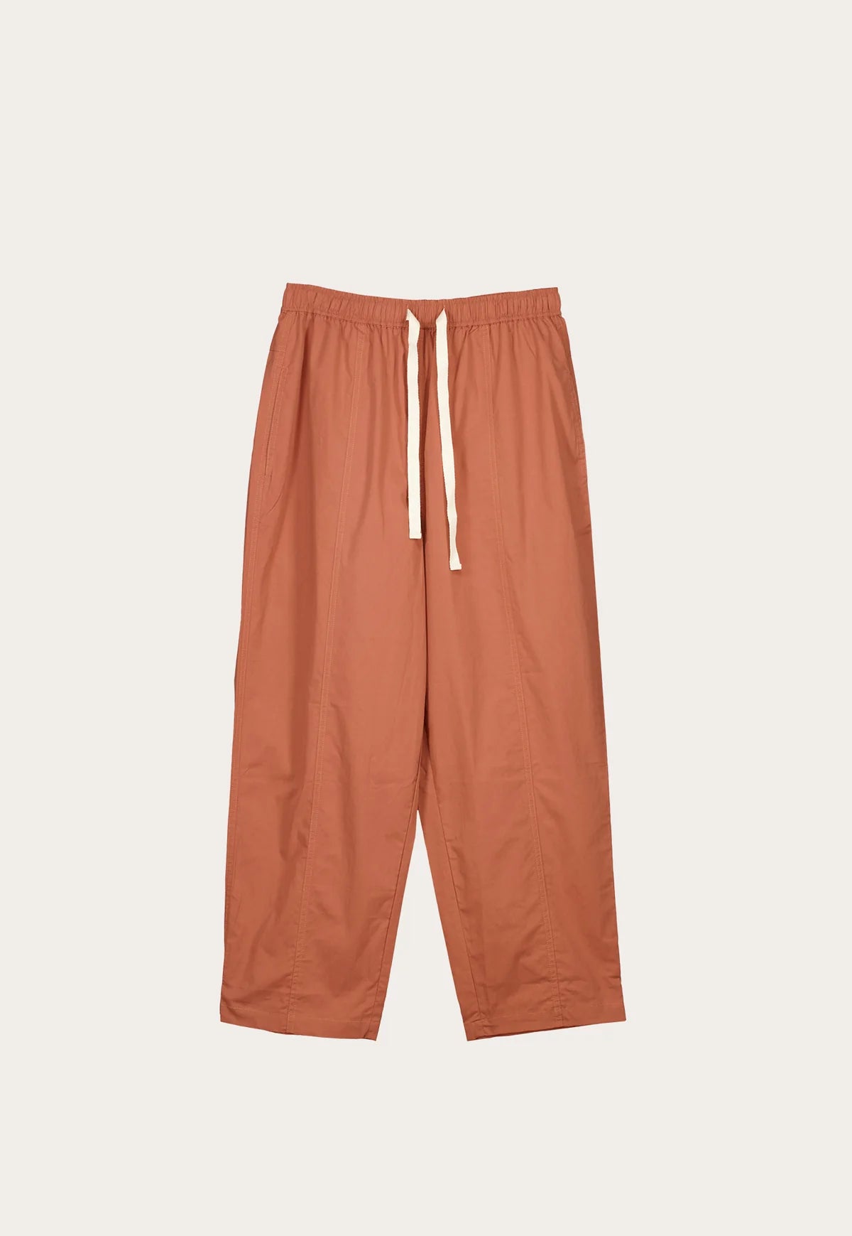 Nancybird elastic waist cotton Sol pants in earth.