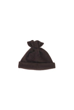 Load image into Gallery viewer, PCNQ brown wool beanie with gather at top that releases to create a snood, made in Japan.