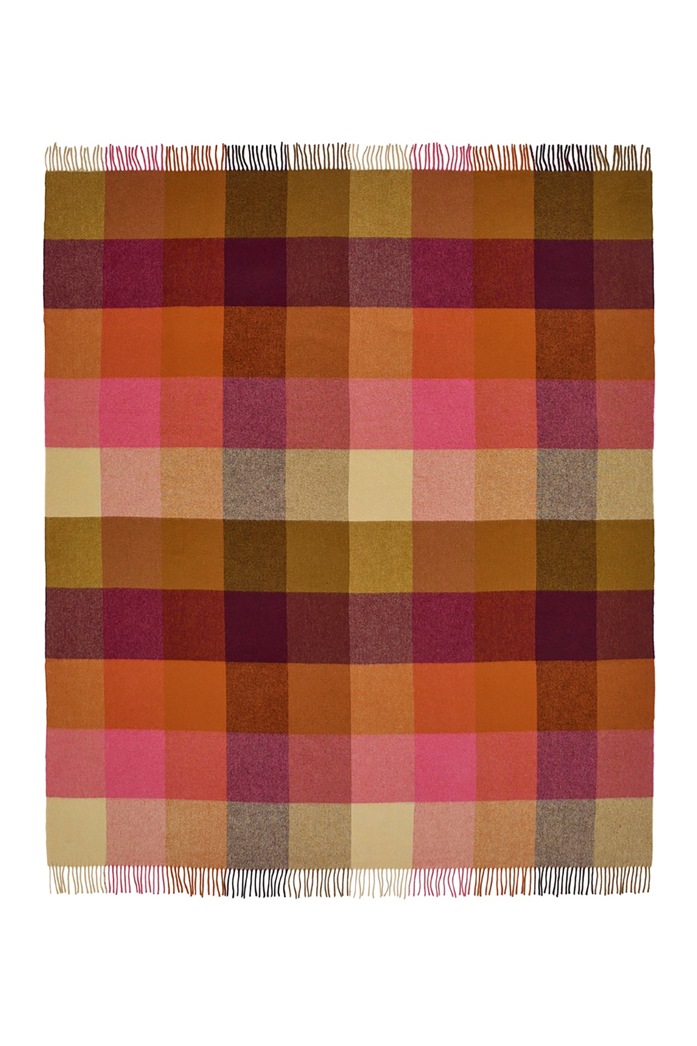 Bronte by Moon pure wool made in Yorkshire St David throw in Burgundy.