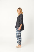 Load image into Gallery viewer, Valia made in Melbourne linen pull on pants in indigo shibori print.