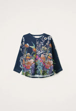 Load image into Gallery viewer, Nancybird organic cotton terry knit batwing sweatshirt Dahlia in blossom bouquet floral print.
