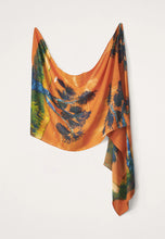 Load image into Gallery viewer, Nancybird wool long scarf in cork tree landscape print.