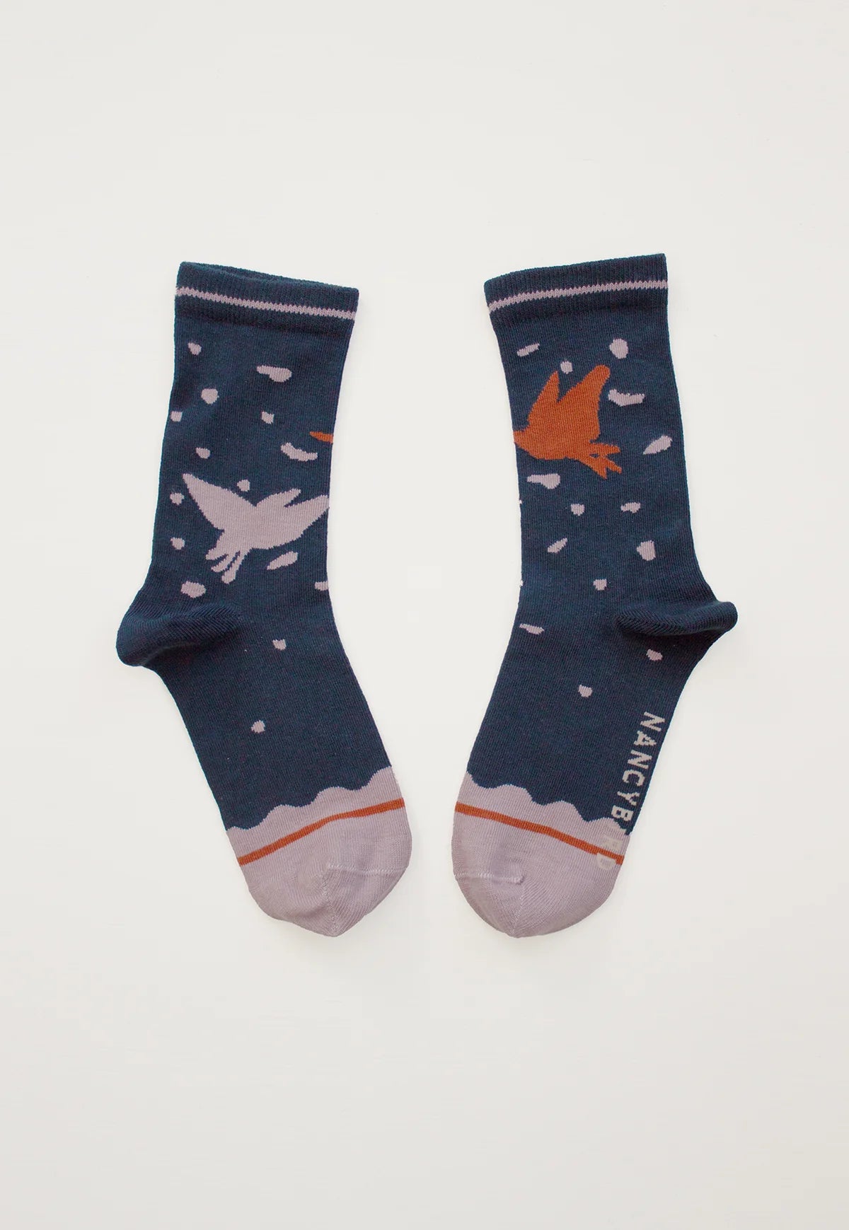 Nancybird Night Herons cotton ankle socks.