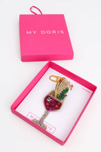 Load image into Gallery viewer, My Doris pink fizz beaded keyring.