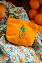 Load image into Gallery viewer, My Doris hand beaded velvet purse with pineapple motif.