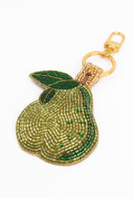 Load image into Gallery viewer, My Doris handbeaded green pear keyring.