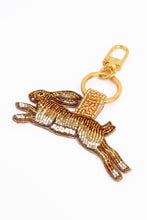 Load image into Gallery viewer, My Doris hand beaded golden hare keyring.