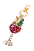 Load image into Gallery viewer, My Doris pink fizz beaded keyring.