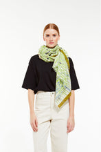 Load image into Gallery viewer, Mapoesie  Mue fine cotton scarf in khaki.