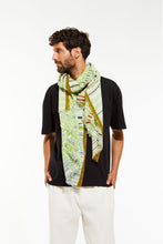 Load image into Gallery viewer, Mapoesie  Mue fine cotton scarf in khaki.