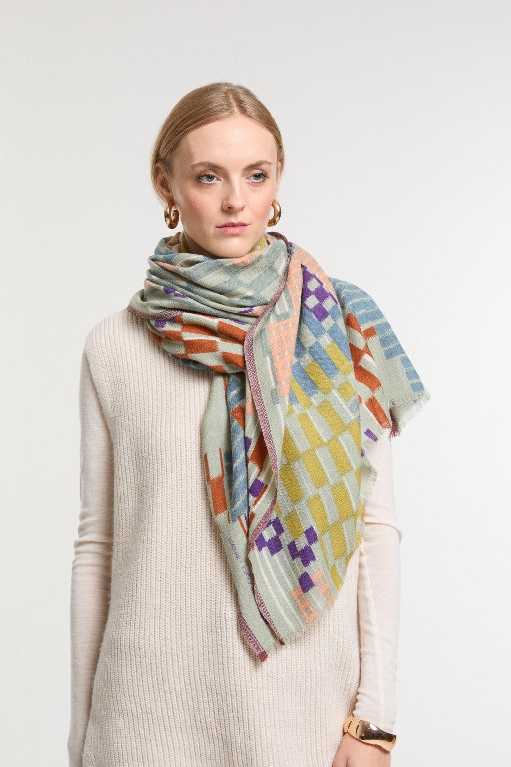 Mapoésie Saccade scarf - pastel