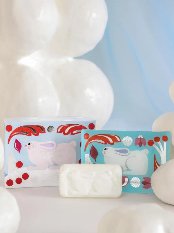 Fragonard Eau du Bonheur limited edition soap and dish set.