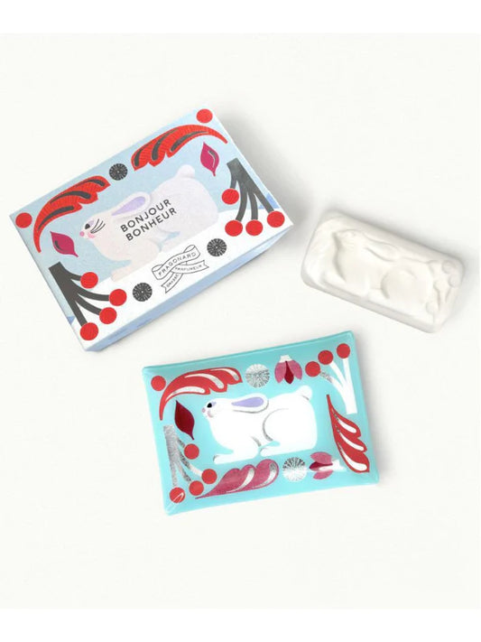 Fragonard Eau du Bonheur limited edition soap and dish set.
