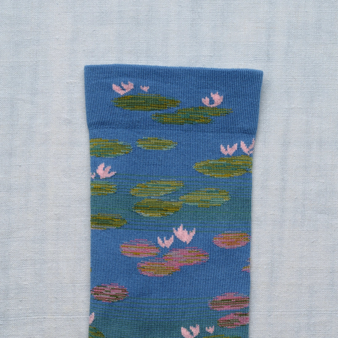 Bonne Maison socks - Monet's blue waterlilies