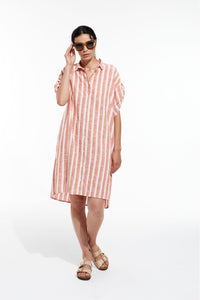 Ma Poesie cotton woven stripe shirt dress.