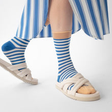 Load image into Gallery viewer, Bonne Maison socks - Cobalt stripe