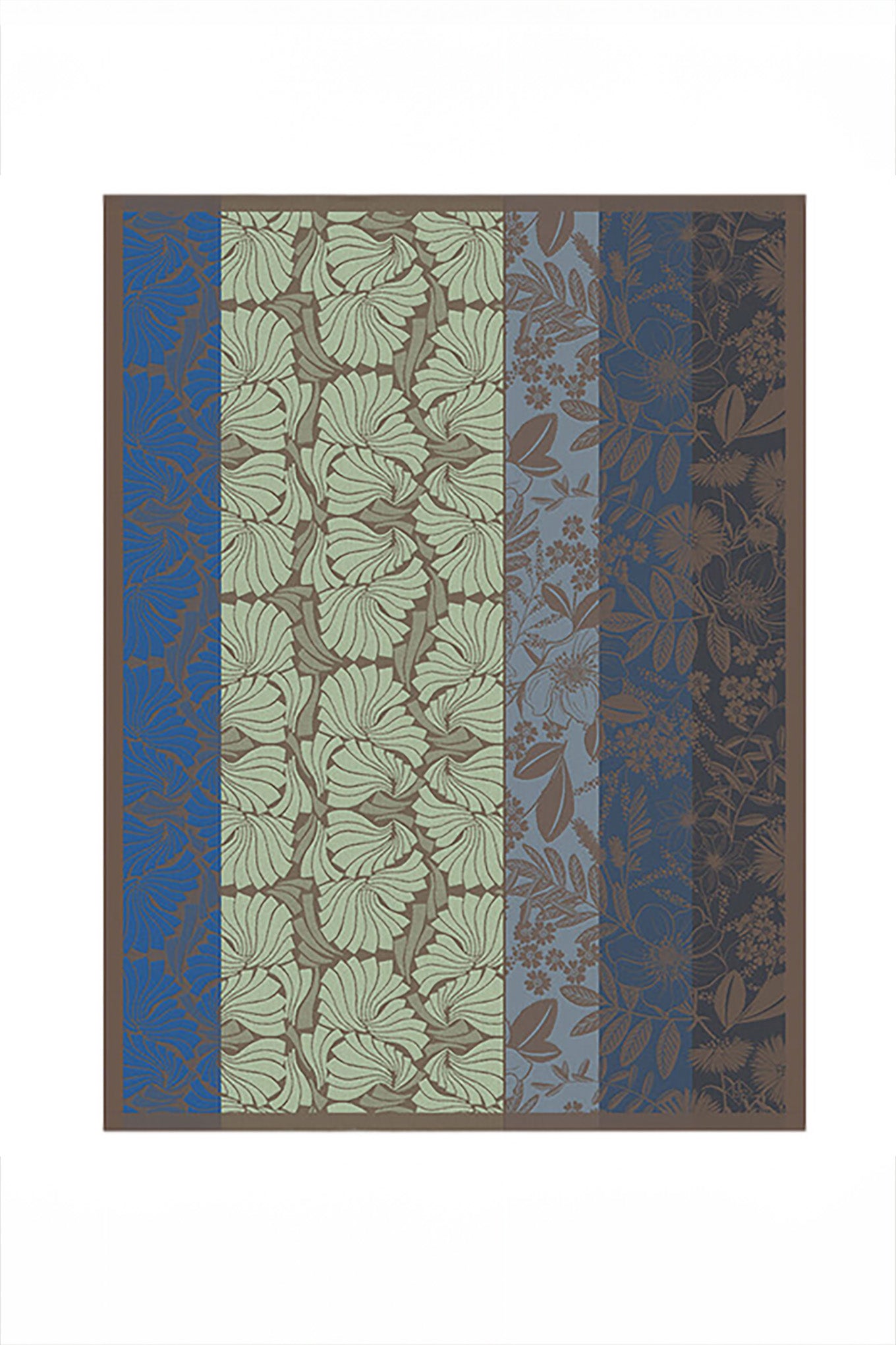 Le Jacquard Francais pure cotton jacquard weave made in France tea towel Cottage blue.
