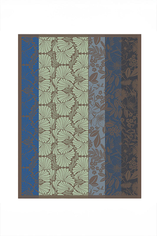 Le Jacquard Francais pure cotton jacquard weave made in France tea towel Cottage blue.