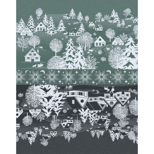 Le Jacquard Français tea towel - Sous les étoiles green
