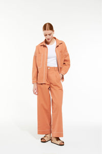 Ma Poesie 100% cotton one size jacket Jacky Dune in terracotta.