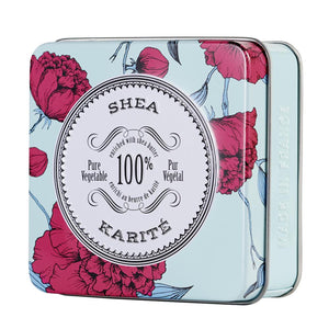 La Chatelaine tinned travel shea butter soap, made in France.