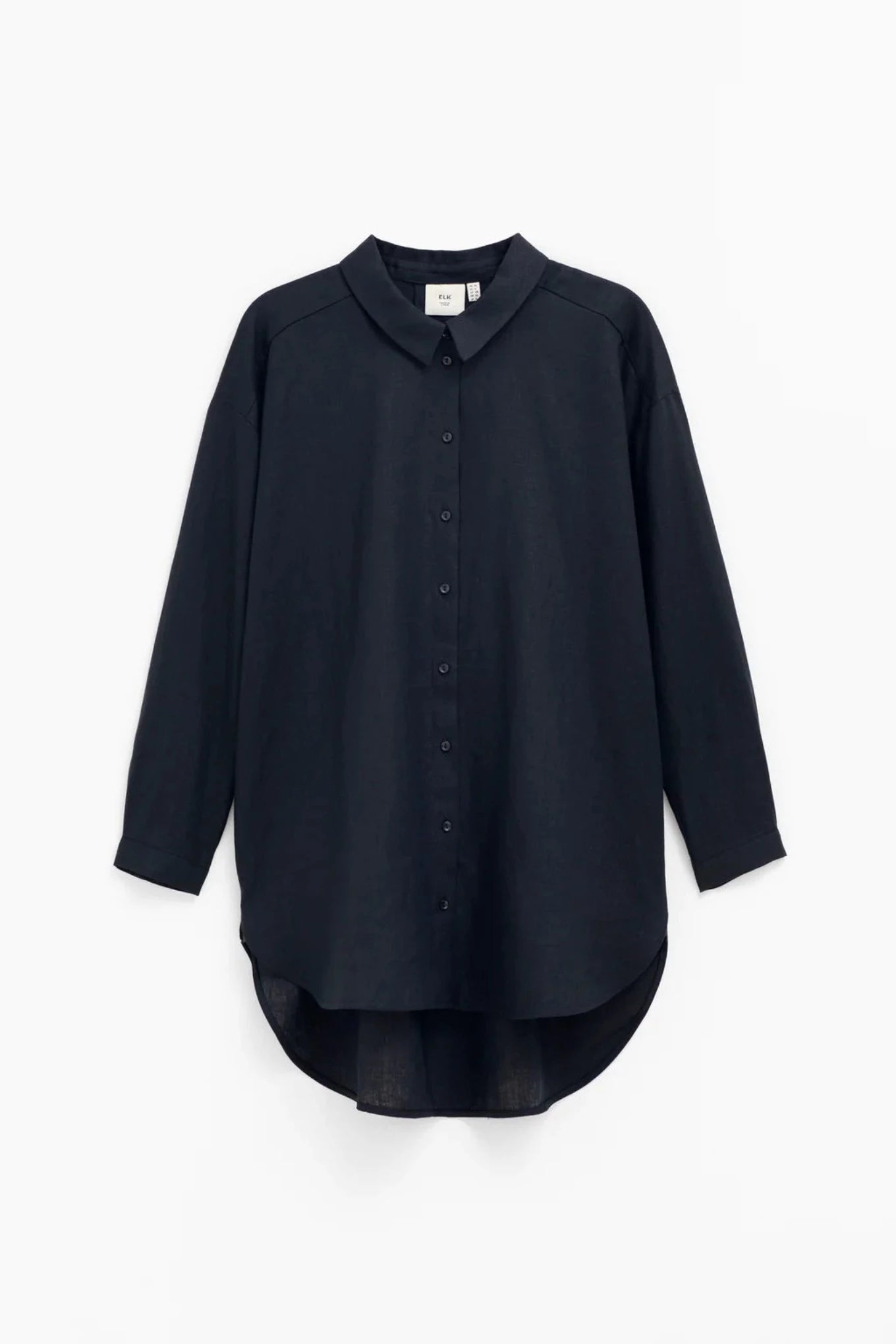 Elk the Label classic black linen shirt, Yenna.