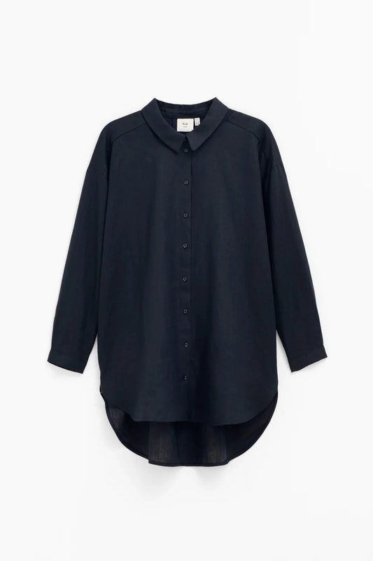 Elk the Label classic black linen shirt, Yenna.